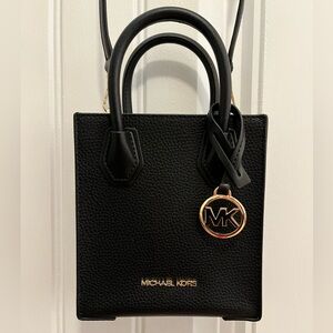 Michael Kors Black Mini Bag with Gold Accents